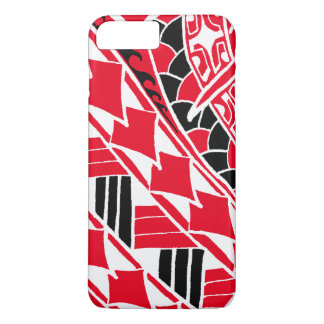 LineA Red Polynesian Tattoo iPhone 8 Plus/7 Plus Case