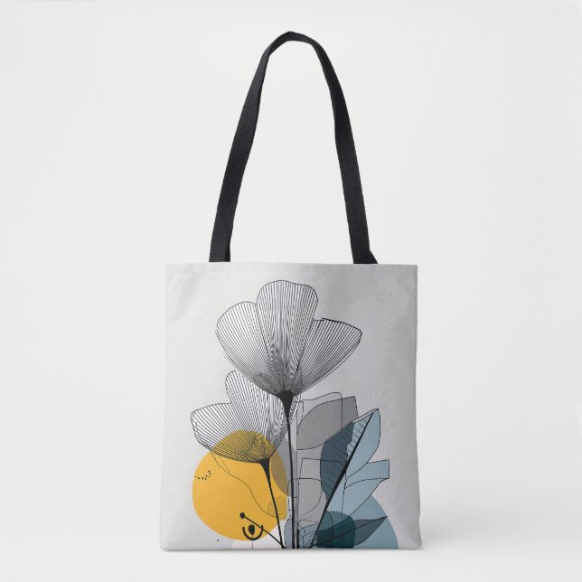 Linear Bloom Tote Bag (Front)