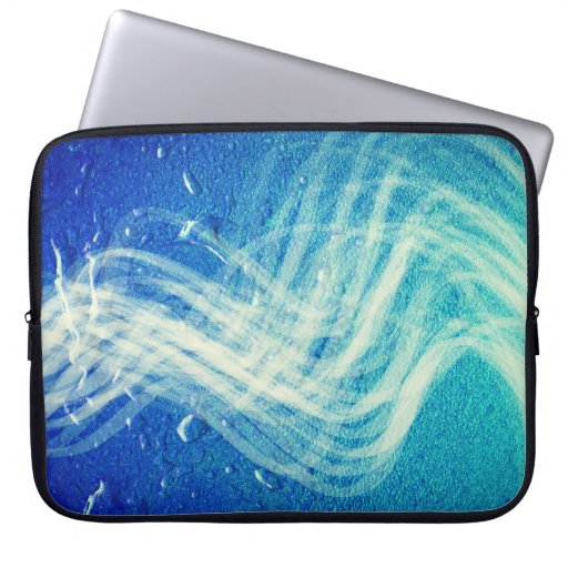 Image of Linear Flow2 Blue Gradation - Laptop Sleeve