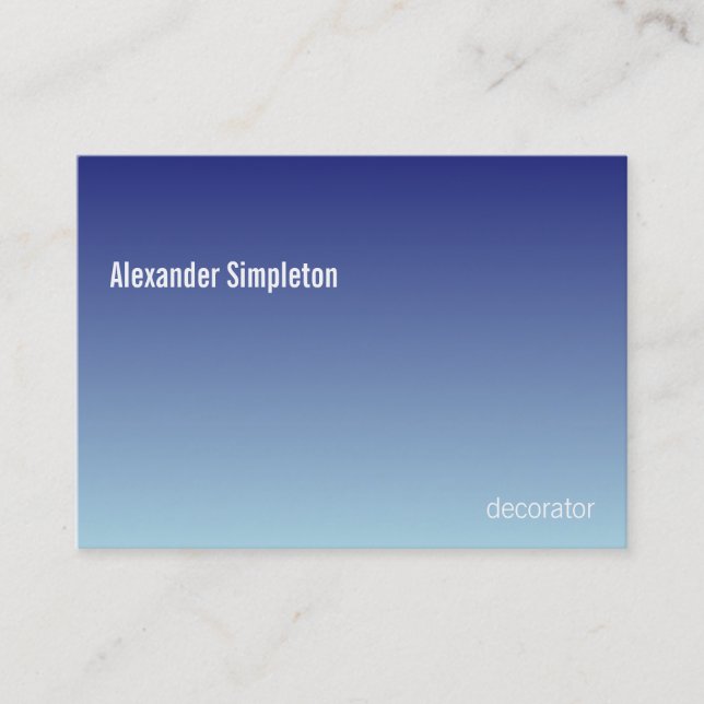 Linear Gradient Sky CCFFFF-000066 Business Card (Front)