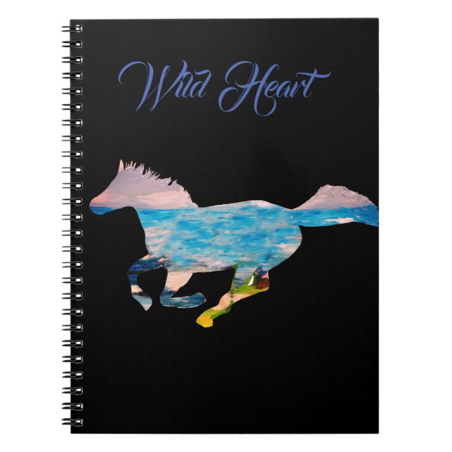 Linear horse drawing notebook (Front)