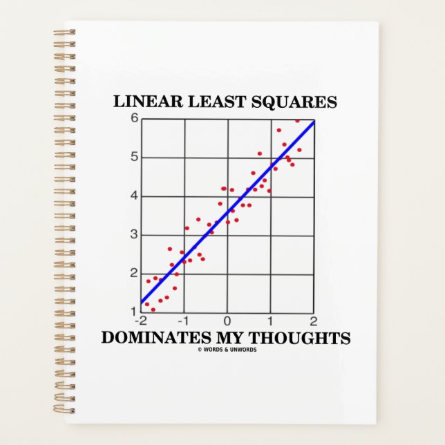 Linear Least Squares Dominates My Thoughts Planner (Front)