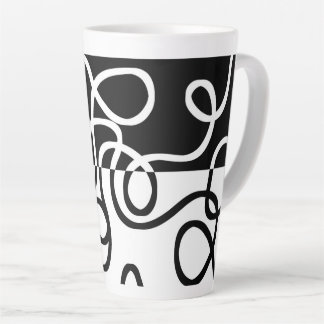 Linear Persuasion I: Abstract Black & White Latte Mug