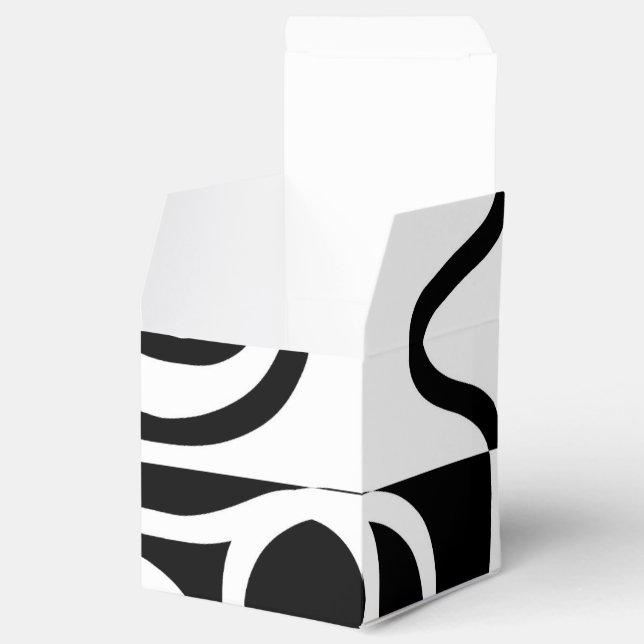 Linear Persuasion II: Abstract Black & White Favour Box (Opened)