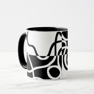 Linear Persuasion II: Abstract Black & White Mug
