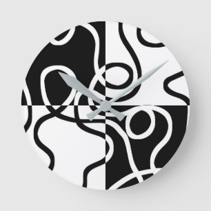 Linear Persuasion II: Abstract Black & White Round Clock