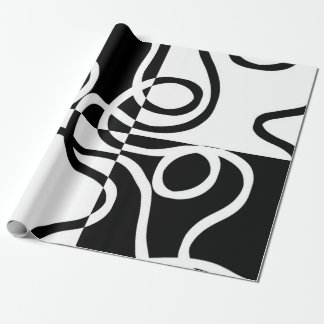 Linear Persuasion II: Abstract Black & White Wrapping Paper