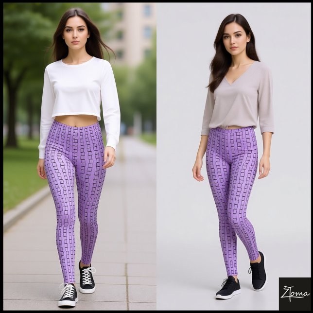 Linear Square Texture Leggings (Creator Uploaded)