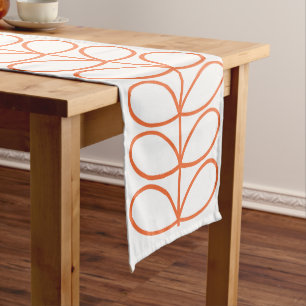 Linear Stem Lined in Burnt Orange by Orla Kiely Long Table Runner
