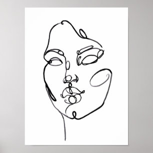 Linear Thoughts - Face Poster