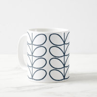 Linear Whale Blue Stem Pattern – Modern Retro