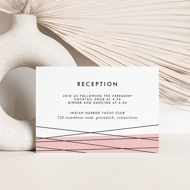 Lineation Reception Insert Card | Blush and Black (Creator Uploaded)