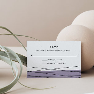 Lineation RSVP Card   Grey Lilac