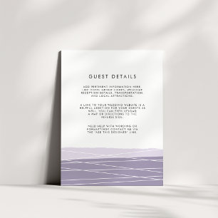 Lineation Wedding Guest Details Card Amethyst