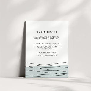 Lineation Wedding Guest Details Card   Greyed Jade