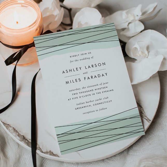 Lineation Wedding Invitation | Sea (Creator Uploaded)