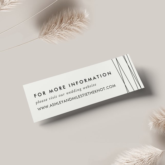 Lineation Wedding Website Cards | Black & White (Creator Uploaded)