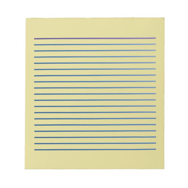 Lined Beige  Notepad (Front)