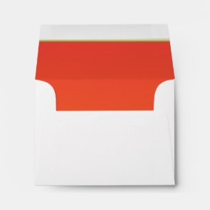 Lined Bright Orange Print Envelopes