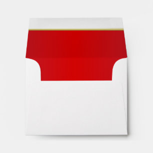 Lined Bright Radiant Red Print Envelope