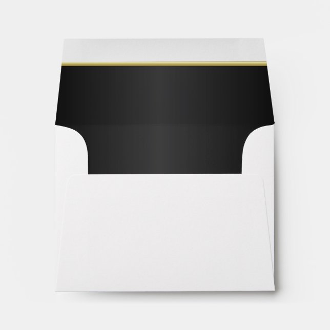 Lined Classic Black with Gold Bar Envelopes (Back (Bottom))