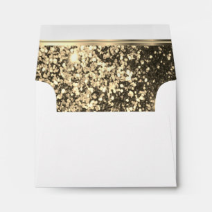 Lined Gold Glitter Envelope