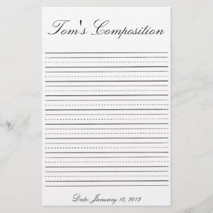 Lined Grammar School Paper