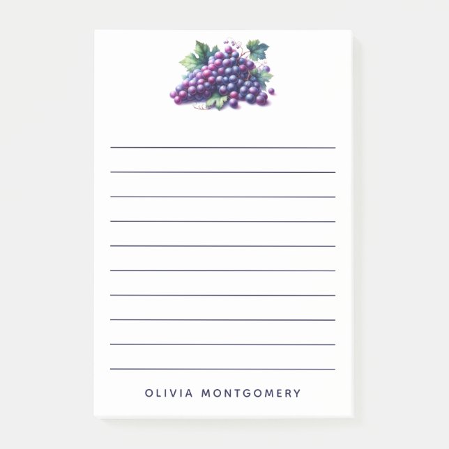 Lined Grapes Post-it Notes (Front)