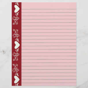 Lined Hearts Stationery