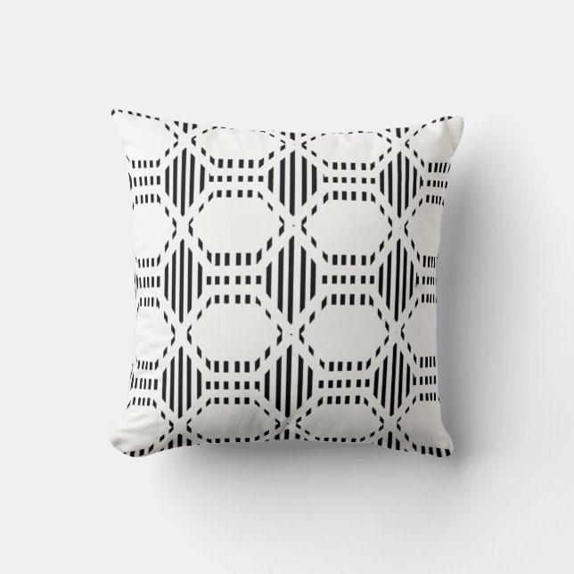 Lined Hexagons  Cushion (Front)