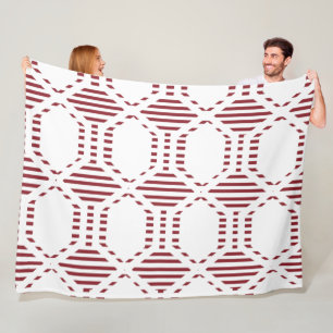 Lined Hexagons  Fleece Blanket