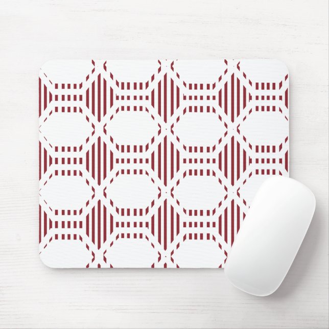 Lined Hexagons Mouse Mat (With Mouse)