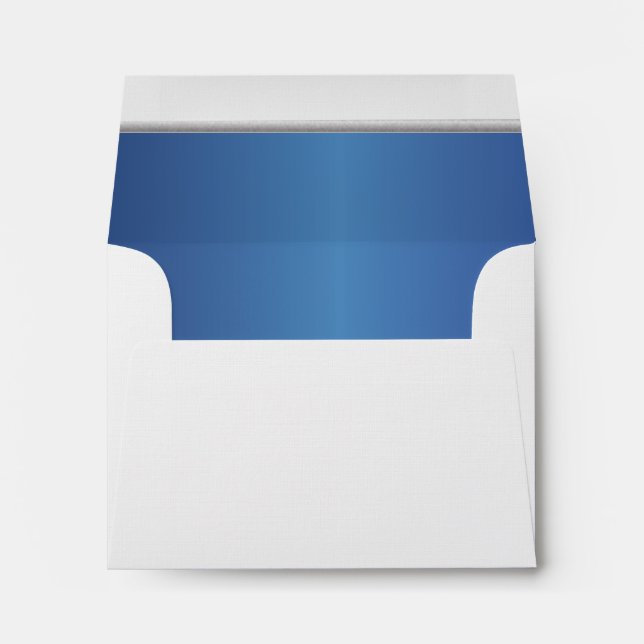 Lined Jewel Sapphire Blue Print with Silver Bar Envelope (Back (Bottom))