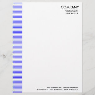 Lined Margin - Blue Personalised Letterhead