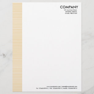 Lined Margin - Gold Customised Letterhead