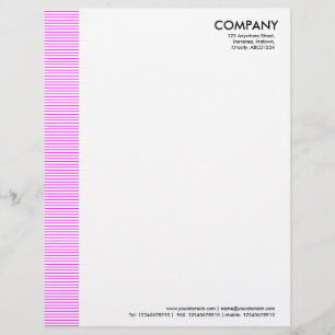 Lined Margin - Magenta Customised Letterhead