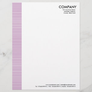 Lined Margin - Plum Letterhead Template