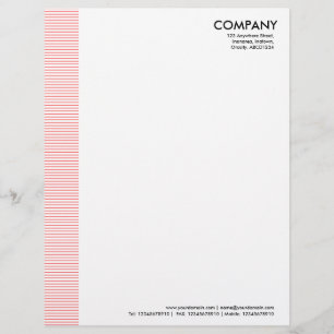 Lined Margin - Tropical Pink Letterhead Template