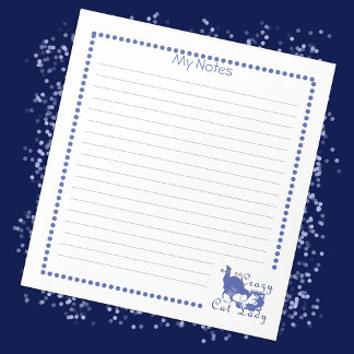 Lined Not So Crazy Cat Lady Notepad
