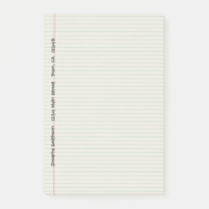 Lined Notebook Binder Paper Custom Post-it Notes