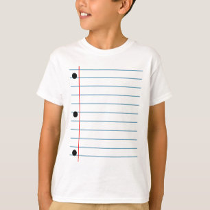 Lined Notebook Paper Group Halloween Costume T-Shirt