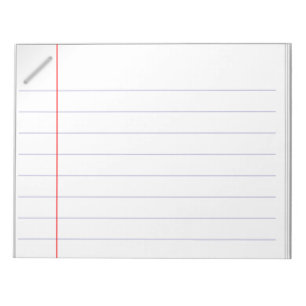 Lined Notebook Paper Stapled Notepad