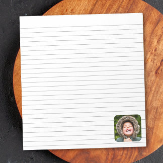 Lined Notepad Rounded Photo Template