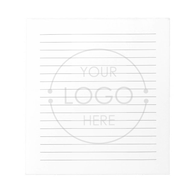 Lined Opaque Business Logo Company Branding Office Notepad (Front)