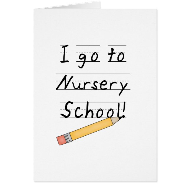 Lined Paper and Pencil Nursery School (Front)