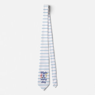 Lined paper Art teacher notepad Tie