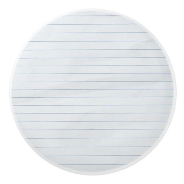 Lined Paper Ceramic Knob (Front)