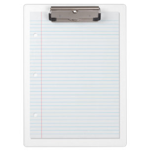 Lined Paper Clipboard