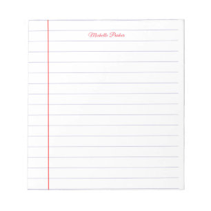Lined Paper Professional Plain Minimalist Modern Notepad