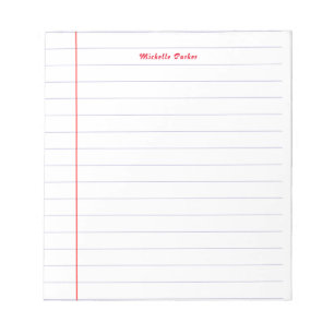 Lined Paper Professional Plain Minimalist Modern Notepad